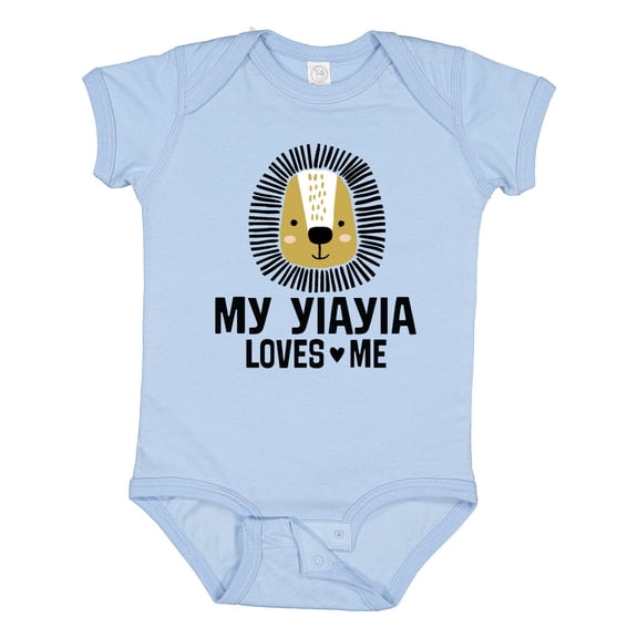 Inktastic My Yiayia Loves Me Grandkids Boys Baby Bodysuit