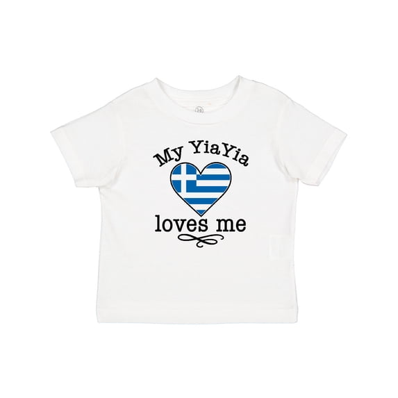 Inktastic My Yiayia Loves Me Greek Heart Grandchild Boys or Girls Baby T-Shirt