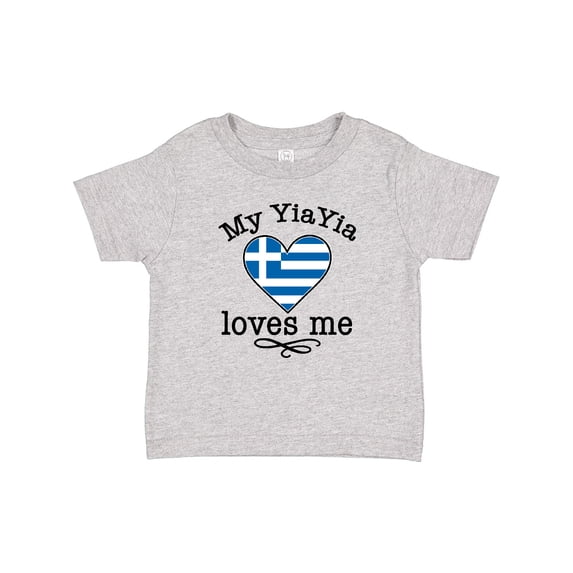 Inktastic My Yiayia Loves Me Greek Heart Grandchild Boys or Girls Baby T-Shirt