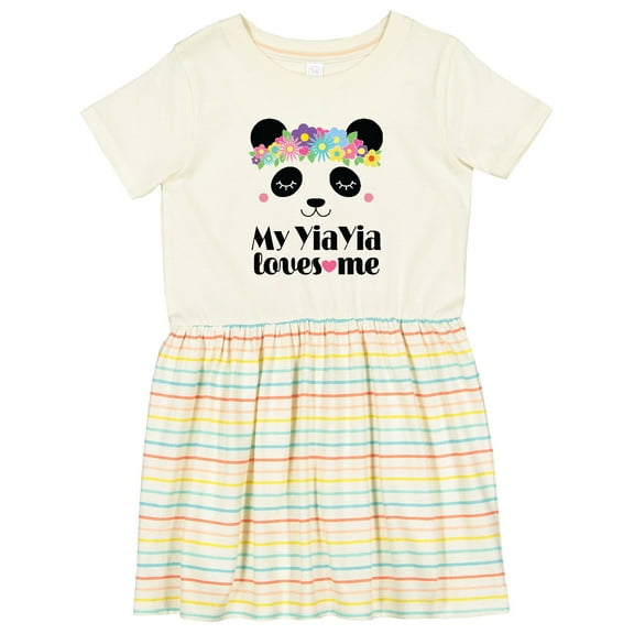 Inktastic My Yiayia Loves Me Yia Yia Bear Girls Toddler Dress