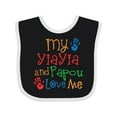 thumbnail image 1 of Inktastic My Yiayia and Papou Love Me Boys or Girls Baby Bib, 1 of 4