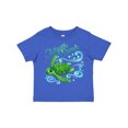 thumbnail image 1 of Inktastic Myrtle Beach Cute Sea Turtle with Waves and Bubbles Boys or Girls Toddler T-Shirt, 1 of 5