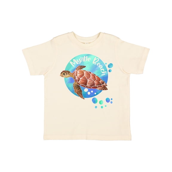 Inktastic Myrtle Beach Sea Turtle and Bubbles Boys or Girls Toddler T-Shirt