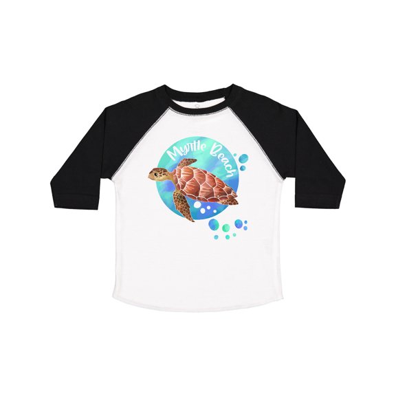 Inktastic Myrtle Beach Sea Turtle and Bubbles Boys or Girls Toddler T-Shirt