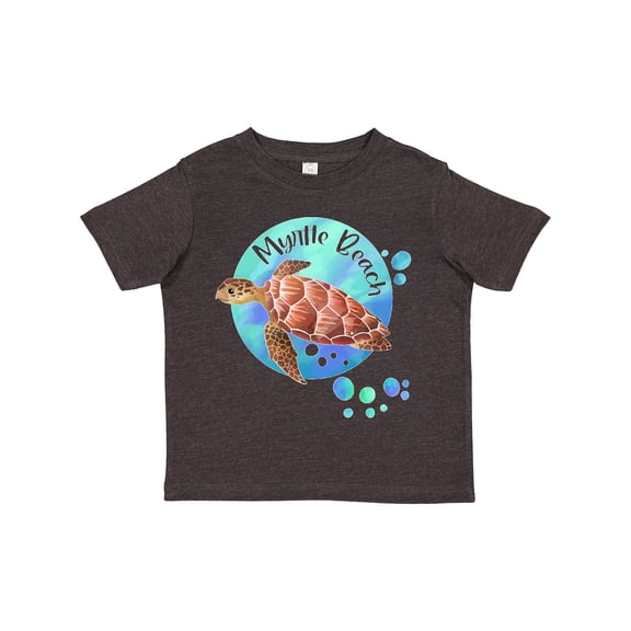 Inktastic Myrtle Beach Sea Turtle and Bubbles Boys or Girls Toddler T-Shirt