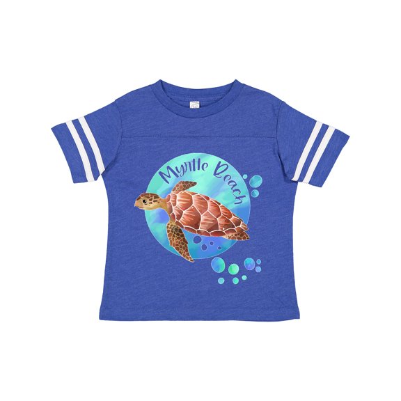 Inktastic Myrtle Beach Sea Turtle and Bubbles Boys or Girls Toddler T-Shirt