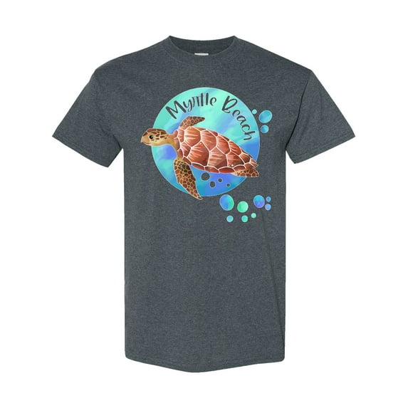 Inktastic Myrtle Beach Sea Turtle and Bubbles T-Shirt