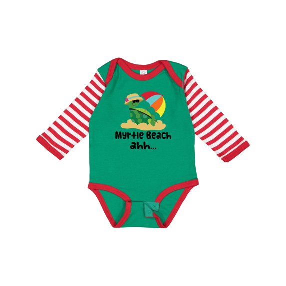 Inktastic Myrtle Beach South Carolina Boys or Girls Long Sleeve Baby Bodysuit