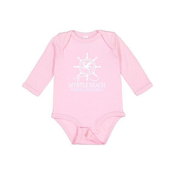 Inktastic Myrtle Beach South Carolina Boys or Girls Long Sleeve Baby Bodysuit
