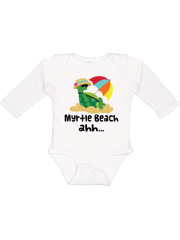 Myrtle Beach South Carolina Boys or Girls Long Sleeve Baby Bodysuit