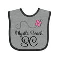 thumbnail image 1 of Inktastic Myrtle Beach South Carolina Girls Baby Bib, 1 of 4