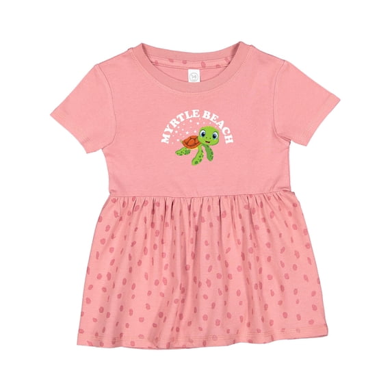 Inktastic Myrtle Beach Turtle Girls Baby Dress