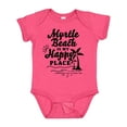 thumbnail image 1 of Inktastic Myrtle Beach is My Happy Place with Palm Trees Boys or Girls Baby Bodysuit, 1 of 5