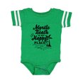 thumbnail image 1 of Inktastic Myrtle Beach is My Happy Place with Palm Trees Boys or Girls Baby Bodysuit, 1 of 5