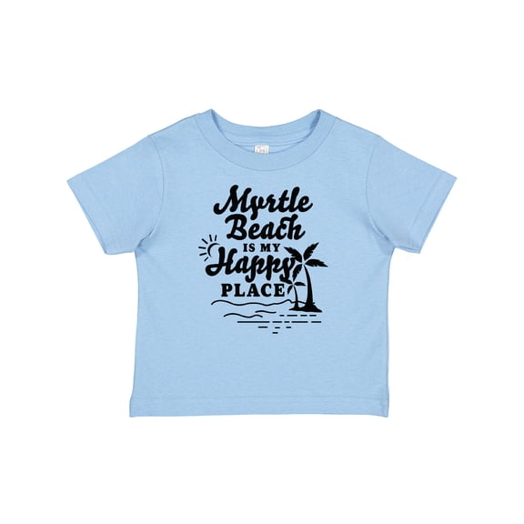 Inktastic Myrtle Beach is My Happy Place with Palm Trees Boys or Girls Baby T-Shirt
