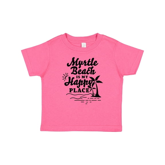 Inktastic Myrtle Beach is My Happy Place with Palm Trees Boys or Girls Baby T-Shirt