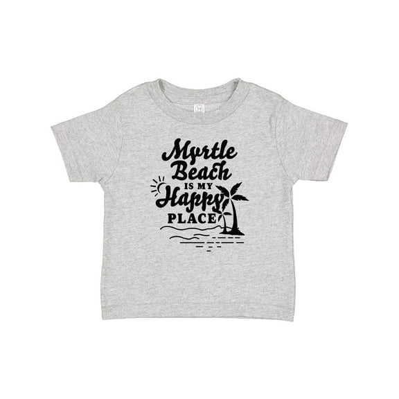 Inktastic Myrtle Beach is My Happy Place with Palm Trees Boys or Girls Baby T-Shirt
