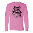thumbnail image 1 of Inktastic Myrtle Beach is My Happy Place with Palm Trees Long Sleeve T-Shirt, 1 of 5