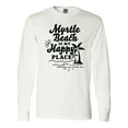 thumbnail image 1 of Inktastic Myrtle Beach is My Happy Place with Palm Trees Long Sleeve T-Shirt, 1 of 5