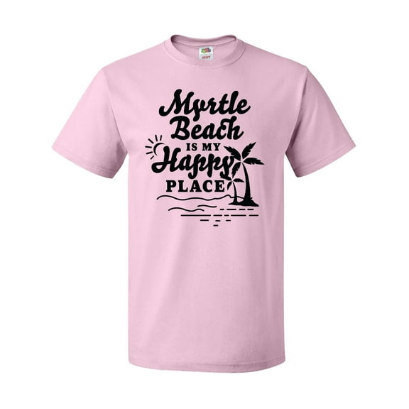Inktastic Myrtle Beach is My Happy Place with Palm Trees T-Shirt