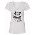 thumbnail image 1 of Inktastic Myrtle Beach is My Happy Place with Palm Trees Women's V-Neck T-Shirt, 1 of 5
