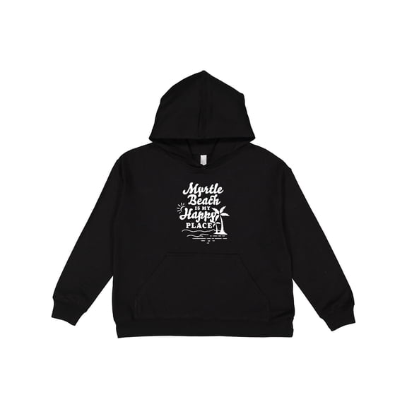 Inktastic Myrtle Beach is My Happy Place with Palm Trees Youth Hoodie Sweatshirt