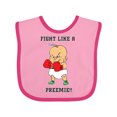 thumbnail image 1 of Inktastic Nicu Fight Like a Preemie Baby Boxer Boys or Girls Baby Bib, 1 of 4