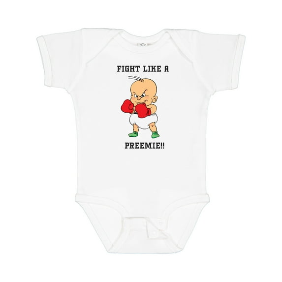 Inktastic Nicu Fight Like a Preemie Baby Boxer Boys or Girls Baby Bodysuit