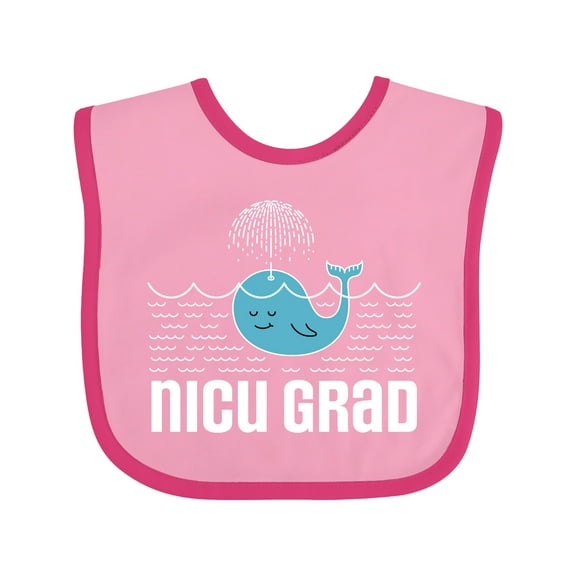 Inktastic Nicu Grad Baby Whale Boys or Girls Baby Bib