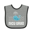 thumbnail image 1 of Inktastic Nicu Grad Baby Whale Boys or Girls Baby Bib, 1 of 4