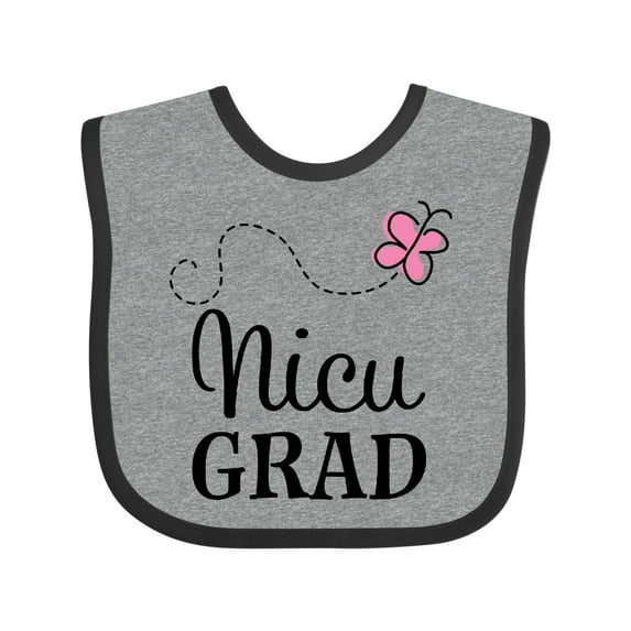 Inktastic Nicu Graduate Baby Girl Girls Baby Bib