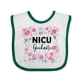 thumbnail image 1 of Inktastic NICU Graduate-Flowers Boys or Girls Baby Bib, 1 of 4
