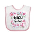 thumbnail image 1 of Inktastic NICU Graduate-Flowers Boys or Girls Baby Bib, 1 of 4