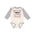 thumbnail image 1 of Inktastic NICU Graduate-Flowers Boys or Girls Long Sleeve Baby Bodysuit, 1 of 5