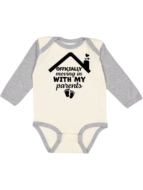 NICU Graduate Officially Moving in with My Parents Boys or Girls Long Sleeve Baby Bodysuit