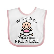 Inktastic NICU Nurse Mom Girls Baby Bib