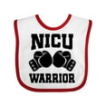thumbnail image 1 of Inktastic Nicu Warrior Baby Boy Boys Baby Bib, 1 of 4