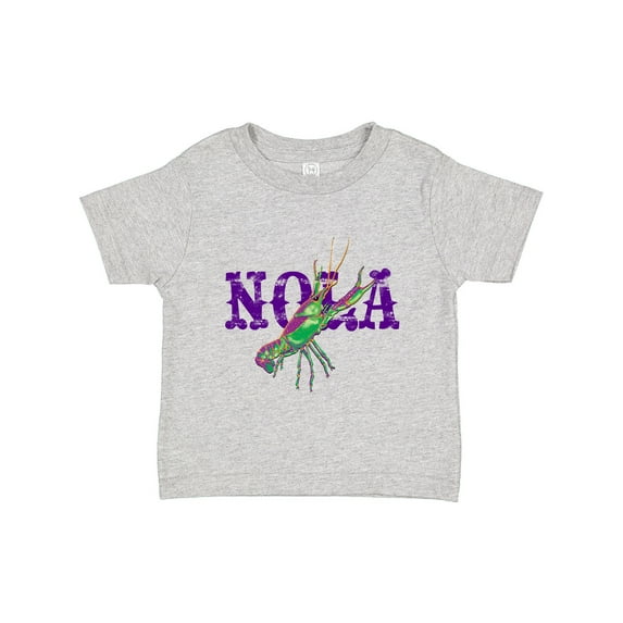 Inktastic NOLA Mardi Gras Crayfish in Purple Boys or Girls Baby T-Shirt