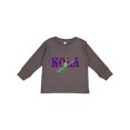 thumbnail image 1 of Inktastic NOLA Mardi Gras Crayfish in Purple Boys or Girls Long Sleeve Toddler T-Shirt, 1 of 5