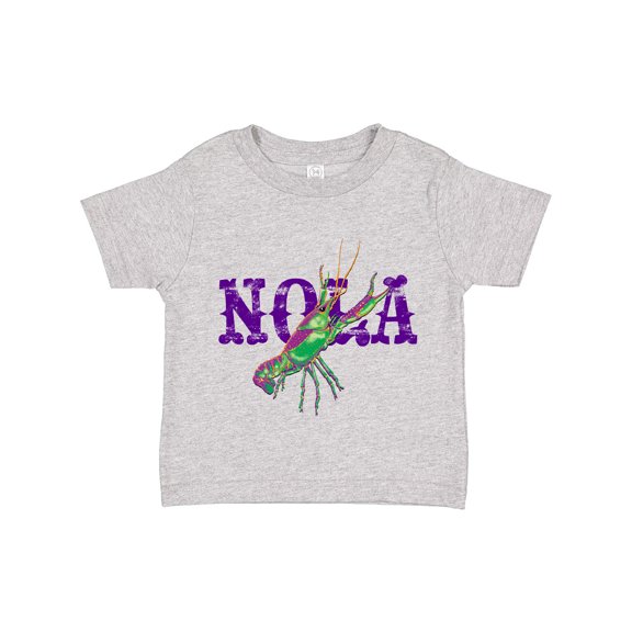 Inktastic NOLA Mardi Gras Crayfish in Purple Boys or Girls Toddler T-Shirt