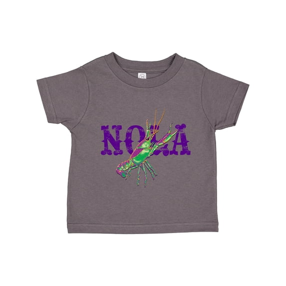 Inktastic NOLA Mardi Gras Crayfish in Purple Boys or Girls Toddler T-Shirt