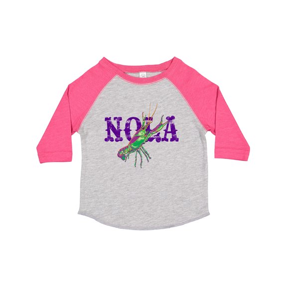 Inktastic NOLA Mardi Gras Crayfish in Purple Boys or Girls Toddler T-Shirt