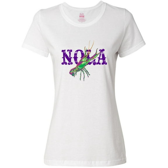 Inktastic NOLA Mardi Gras Crayfish in Purple Women's T-Shirt