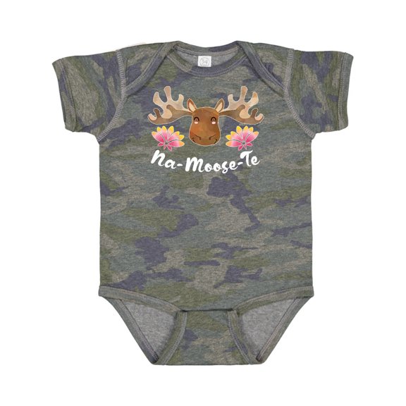 Inktastic Na-Moose-Te Cute Moose Greeting Boys or Girls Baby Bodysuit