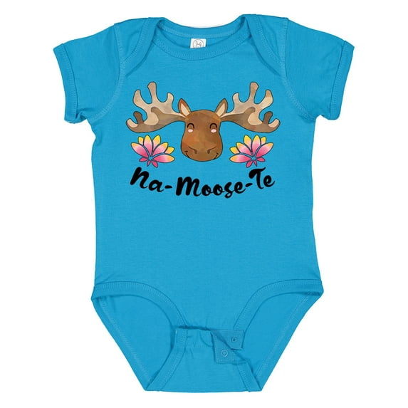 Inktastic Na-Moose-Te Cute Moose Greeting Boys or Girls Baby Bodysuit