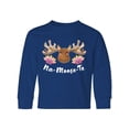 thumbnail image 1 of Inktastic Na-Moose-Te Cute Moose Greeting Long Sleeve Youth T-Shirt, 1 of 5
