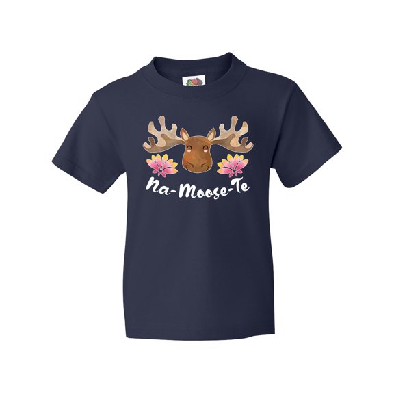 Inktastic Na-Moose-Te Cute Moose Greeting Youth T-Shirt