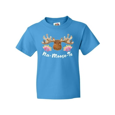Inktastic Na-Moose-Te Cute Moose Greeting Youth T-Shirt