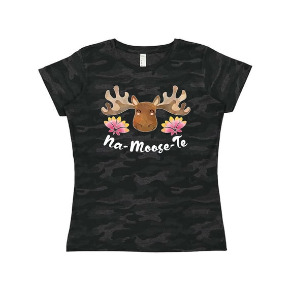 Inktastic Na-moose-te Cute Moose Greeting Women's T-Shirt