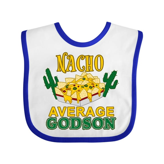 Inktastic Nacho Average Godson with Nachos and Cacti Boys or Girls Baby Bib